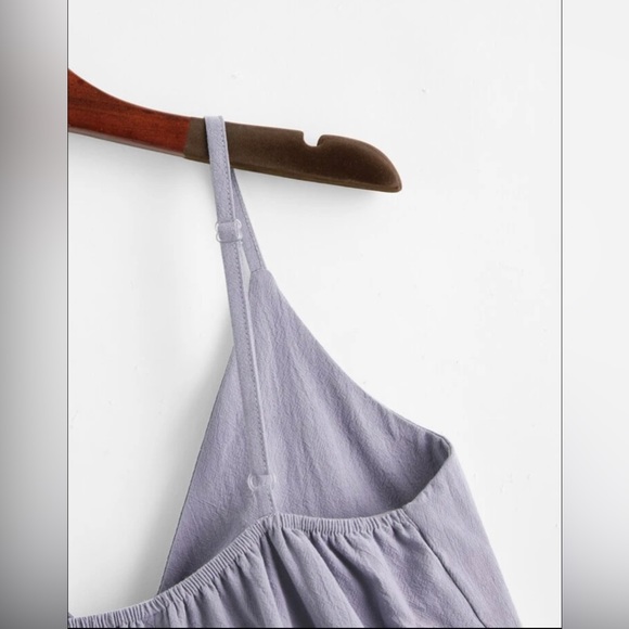 Rowme Solid Knot Front Peplum Cami - Picture 3 of 10